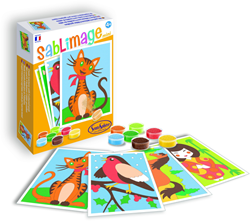 Sentosphère knutselset zand schilderen Mini Knuffel Diertjes creatief