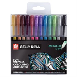 Sakura stylos gel métalliques set - Gelly Roll 12 pièces créatif
