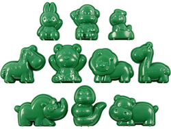 Sandy Clay moules à sable animaux - jouets pour sable et pâte à modeler - 10 pièces
