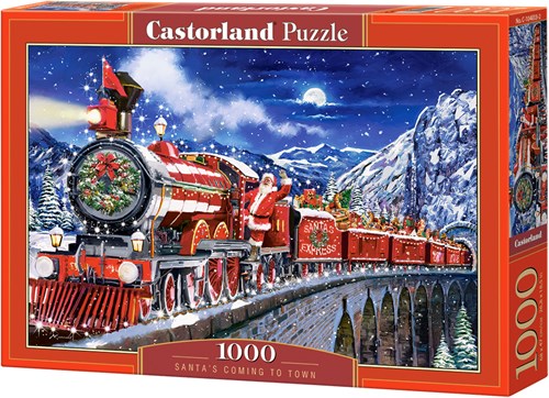 Castorland puzzle Noël Santa's Coming Soon to Town - 1000 pièces-2