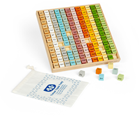 BigJigs educatief houten rekenspel - Scandi Times Tables Tray - Montessori