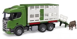 Bruder Scania R-série camion de transport de bétail jouet avec animal