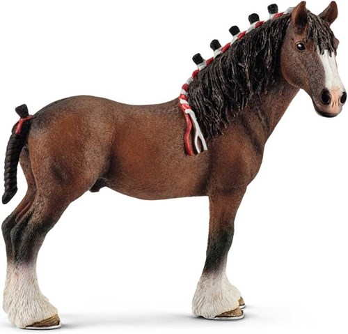 Schleich boerderij speelgoed Clydesdale paard figuur kunststof