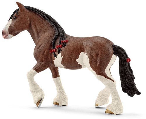 Schleich Farm World Clydesdale merrie speelgoedfiguur - realistisch paard