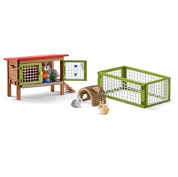 Schleich Farm World - Konijnenhok Speelfiguurset voor kinderen 42420