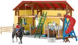 Schleich écurie jouet - ferme chevaux set de jeu avec accessoires