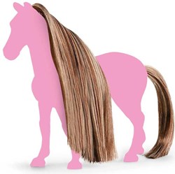 Schleich Beauty Horses haarset bruin goud - verwisselbare manen en staart
