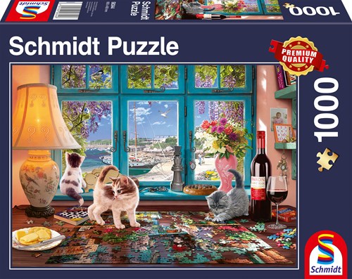 Schmidt puzzel dieren katten 1000 stukjes - legpuzzel volwassenen-2