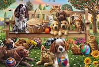 Schmidt puzzle chiens et chats - 200 pièces - plaisir coloré