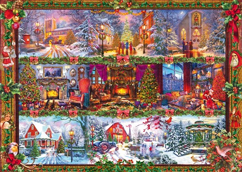 Schmidt puzzle de Noël Merry Christmas 1000 pièces ambiance fête