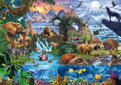 Schmidt legpuzzel Panorama van de dierenwereld - 1500 stukjes puzzel