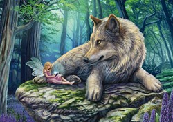Schmidt puzzle fée et loup - 500 pièces - plaisir coloré