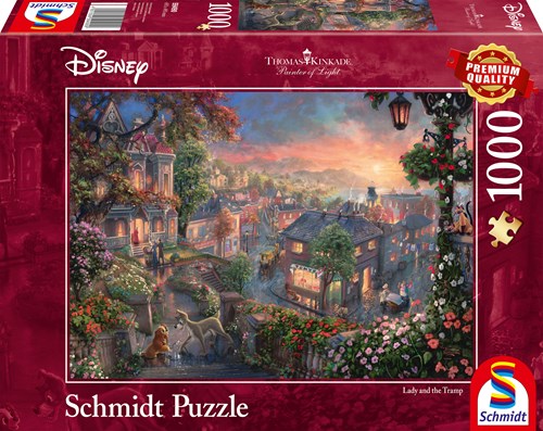 Schmidt puzzle Disney La Belle et le Clochard 1000 pièces qualité premium-2