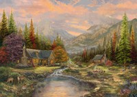 Schmidt puzzle en bois paysage de montagne avec ruisseau 1000 pièces