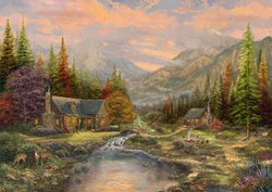 Schmidt Spiele Wooden puzzle - Mountain Scenery with Stream -  Teile