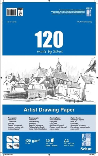 Schut papier Schut Artist Tekenpapier A3 120gr 30 vel