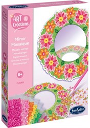 Sentosphère spiegel knutselset met strass-stenen en bloemen decoratie