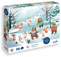 Sentosphère puzzel winterdieren 36 stukjes karton educatief