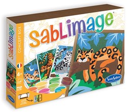 Sentosphère zandkunst knutselset wilde katten - creatieve speelbox