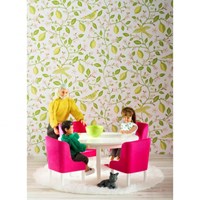 Lundby poppenhuis eetkamerset - roze/wit - accessoires voor poppenhuis-2