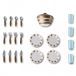 Lundby vaisselle de maison de poupée - set d'accessoires pour jeu créatif