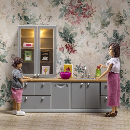 Lundby cuisine maison de poupée - Cuisine avec lave-vaisselle et accessoires-2