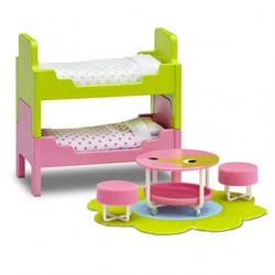 Lundby maison de poupée chambre d'enfant lit superposé set accessoire jouet