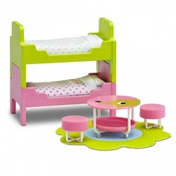 Lundby maison de poupée chambre d'enfant lit superposé set accessoire jouet