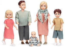 Lundby poppenhuis familie Charlie set - 5-delige poppenhuispoppen