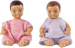 Lundby maison de poupée - Set de deux bébés - Accessoire maison de poupée