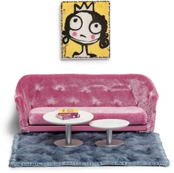 Lundby salon maison de poupée rose - meubles de salle de jeux