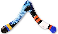 Boomerang Fan houten boemerang SHARK links 32cm 25m multicolor
