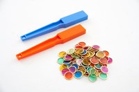 Shaw magnetisch speelgoed - Magnetische staven en chips set 102-delig