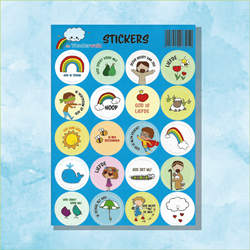 de Wonderwolk planche de stickers stickers bibliques cadeau récompense