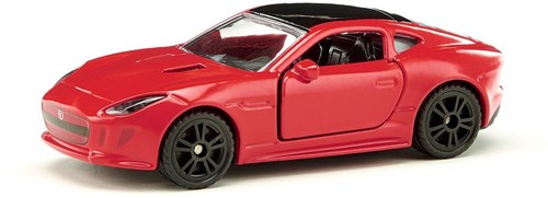 Siku speelgoedauto Jaguar F-Type R - metalen modelauto - zwart rood-2