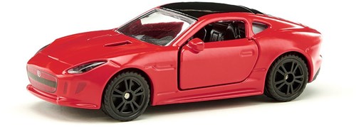 Siku speelgoedauto Jaguar F-Type R - metalen modelauto - zwart rood-2