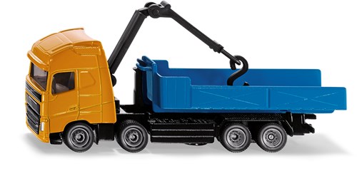 Siku Volvo kraantruck speelgoedauto met draaibare kraan en afrolbare bak