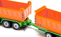 Siku camion jouet avec benne basculante et remorque - métal plastique-2