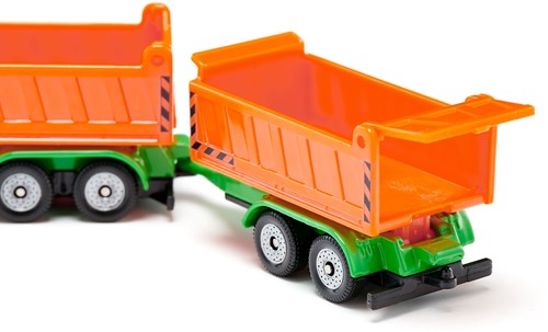 Siku camion jouet avec benne basculante et remorque - métal plastique-3