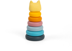 BigJigs chat à empiler jouet éducatif en silicone pour enfants