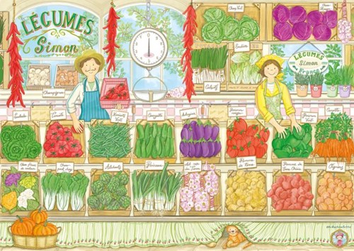 Magnolia legpuzzel Simon's Greengrocer - 1000 stukjes kleurrijk speelgoed