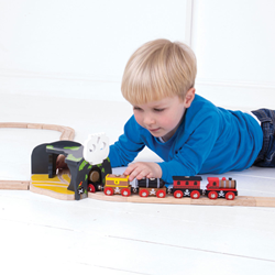Bigjigs Treinrails Houten Schedelgrot met Schatten