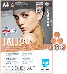 Skullpaper film tatouage laser A4 4 feuilles imprimer tatouages temporaires