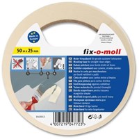 Fix-o-moll schilderstape maskingtape 50m x 25mm voor verfklussen