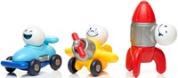 Smartmax magnetisch speelgoed My First Explorers bouwset auto vliegtuig-2