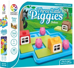 Smart Games puzzelspel Drie Kleine Biggetjes Deluxe met sprookjesboek