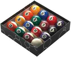 PowerGlide set de boules de billard - résine multicolore 57,2 mm pour table