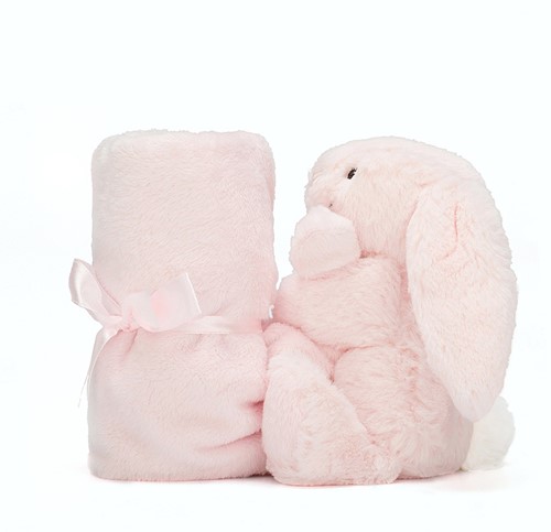 Jellycat Knuffeldoekje Vrolijk Roze Konijn 