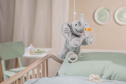 Steiff pluche muziekdoos Ellie olifant, lichtgrijs - 25 cm knuffel-3