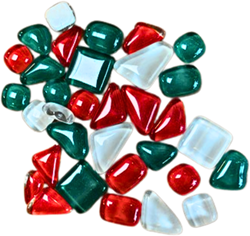 Colourful Mosaics verre mosaïque mélange pailleté Noël 100g décoration